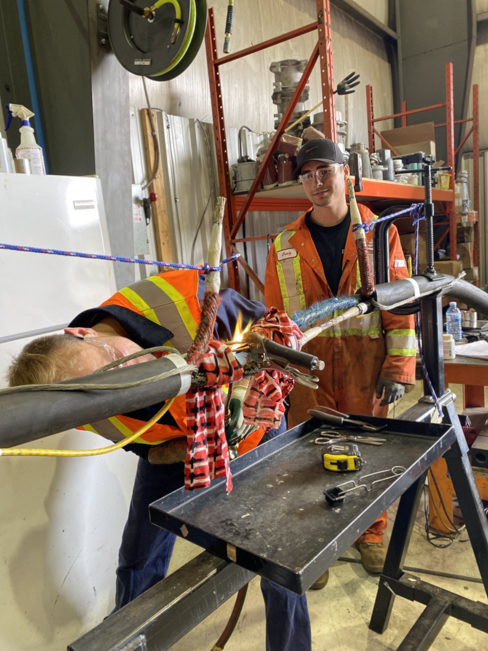 Rogers crew training on cable repair