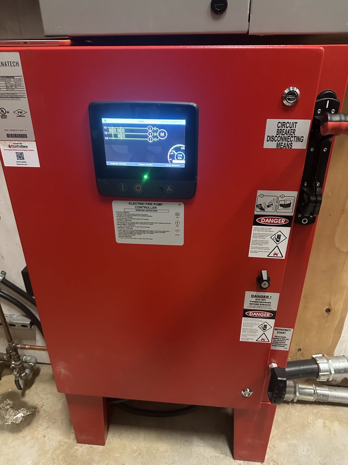 Fire pump controller and start sequence commissioning