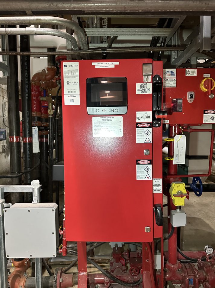 Fire pump controller during acceptance testing
