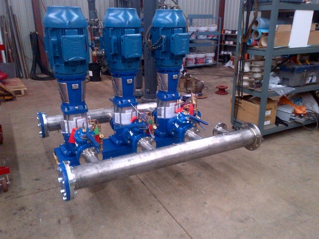 Community water booster skid